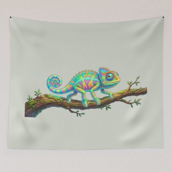 Item preview, Colorful Chameleon | Vibrant Reptile Nature Art designed and sold by harmzk90.