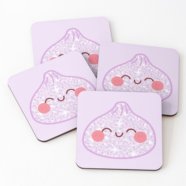 Item preview, Purple Glitter squishy Dumpling – Cute Kawaii Food Character Design designed and sold by EmeraldeaArt.