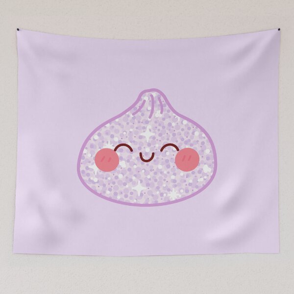 Item preview, Purple Glitter squishy Dumpling – Cute Kawaii Food Character Design designed and sold by EmeraldeaArt.