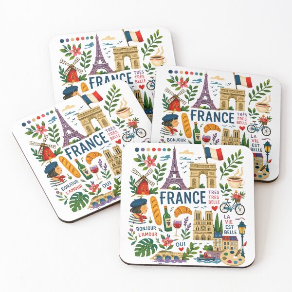 Item preview, France Travel Collage Illustration | Wander Postcards Collection designed and sold by Islabonita..