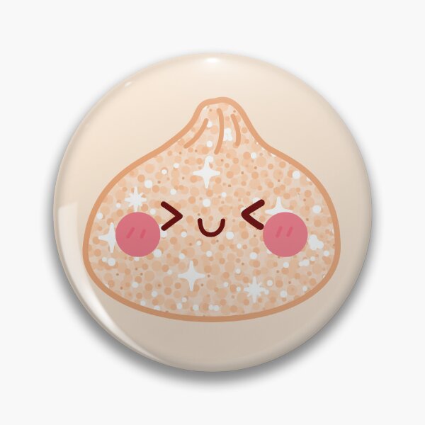 Item preview, Peach Orange Gold Glitter squishy Dumpling – Cute Kawaii Food Character Design designed and sold by EmeraldeaArt.