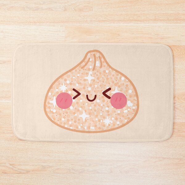 Item preview, Peach Orange Gold Glitter squishy Dumpling – Cute Kawaii Food Character Design designed and sold by EmeraldeaArt.