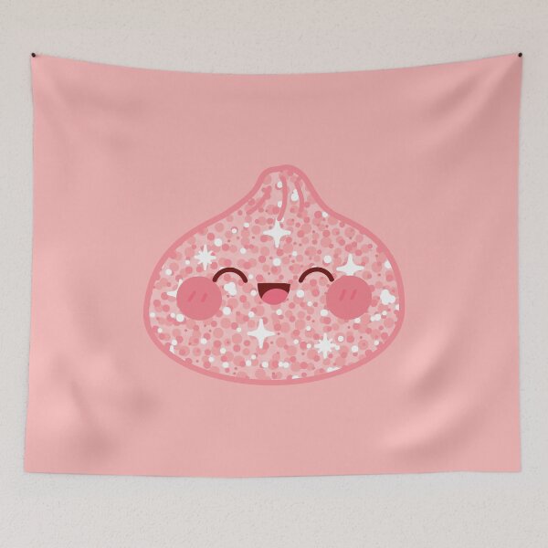 Item preview, Reddish Glitter squishy Dumpling – Cute Kawaii Food Character Design designed and sold by EmeraldeaArt.