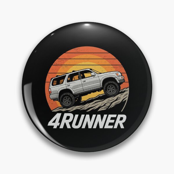 Item preview, 4Runner 3rd Gen Silver Red Off-Road Retro Sunset Graphic designed and sold by Off-Road-Zone.