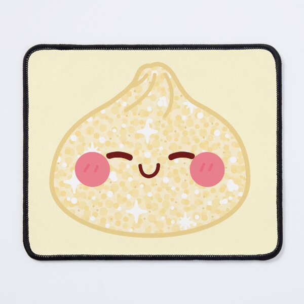 Item preview, Kawaii Light yellow Golden Glitter Squishy Dumpling – Cute Food Character Design designed and sold by EmeraldeaArt.