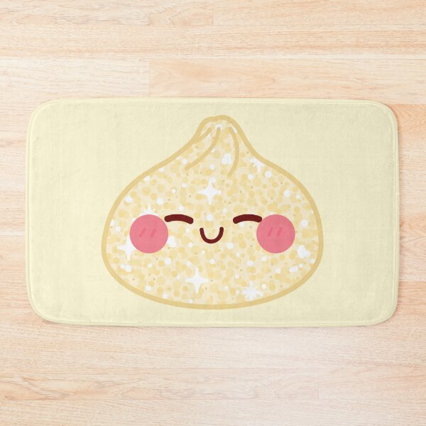 Item preview, Kawaii Light yellow Golden Glitter Squishy Dumpling – Cute Food Character Design designed and sold by EmeraldeaArt.