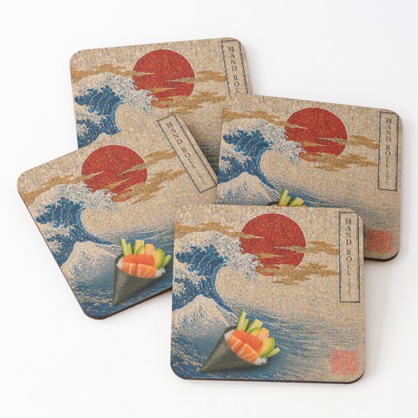 Item preview, Hand Roll Temaki — Ukiyo-e Japanese Sushi Art Tee designed and sold by nurusubetei.