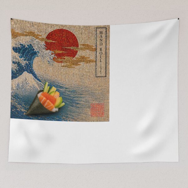Item preview, Hand Roll Temaki — Ukiyo-e Japanese Sushi Art Tee designed and sold by nurusubetei.