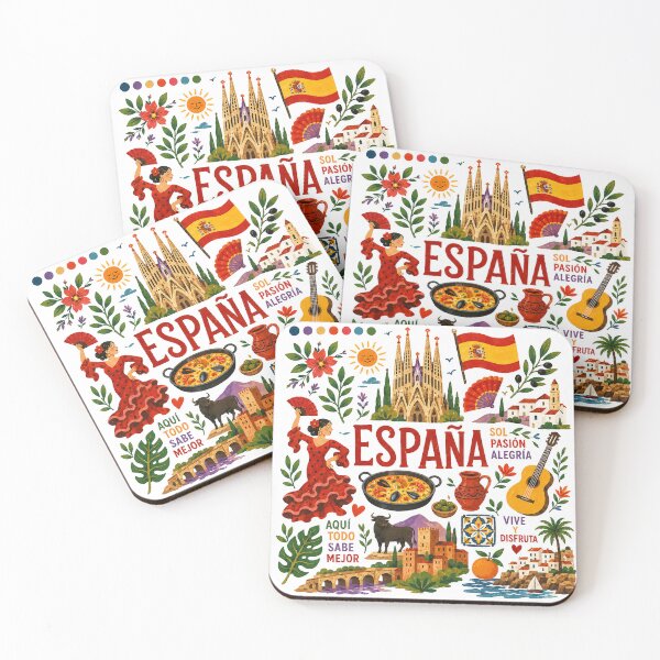 Item preview, Spain Travel Collage Illustration | Wander Postcards Collection designed and sold by Islabonita..