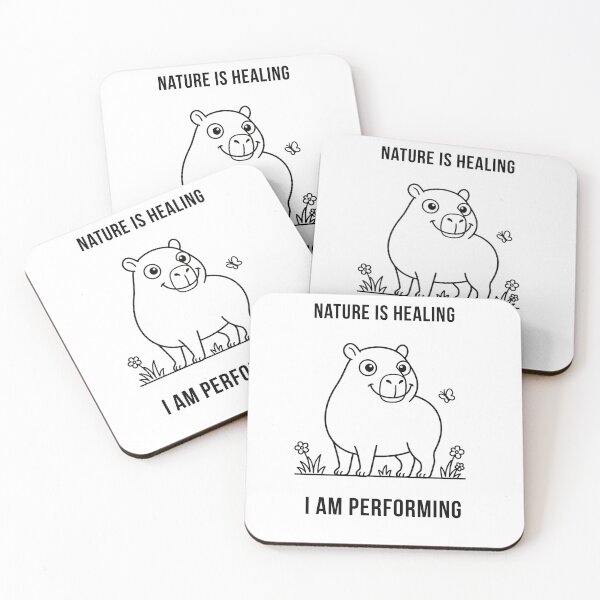 Item preview, Nature Is Healing I Am Performing — Funny Capybara Deadpan Sarcastic Gift designed and sold by DeadpanPaws.