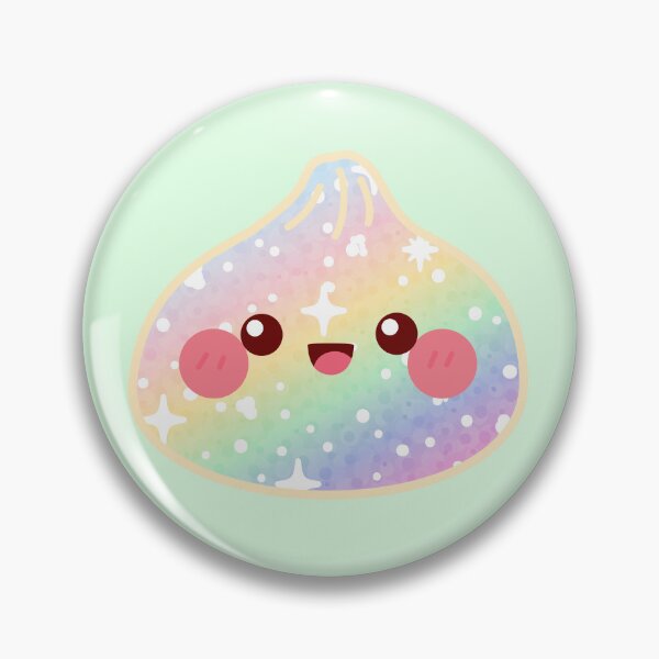 Item preview, Kawaii Rainbow Glitter Squishy Dumpling – Cute Food Character Design designed and sold by EmeraldeaArt.
