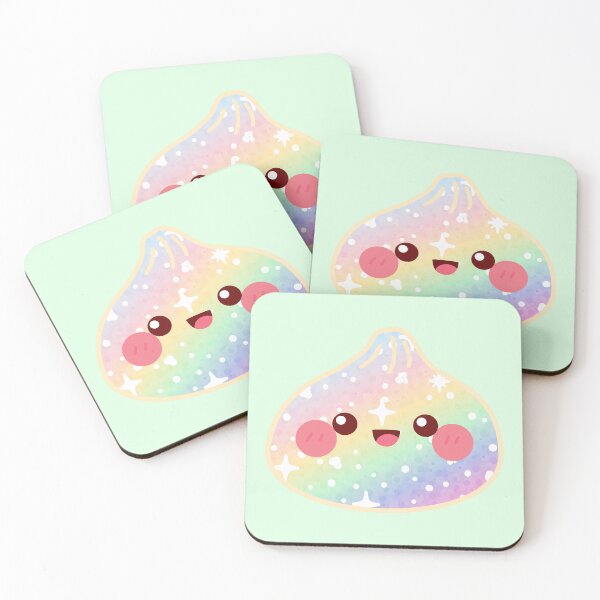 Item preview, Kawaii Rainbow Glitter Squishy Dumpling – Cute Food Character Design designed and sold by EmeraldeaArt.