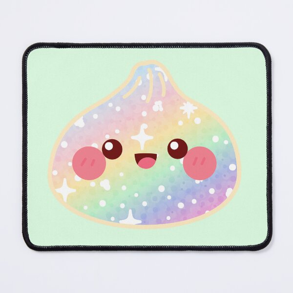 Item preview, Kawaii Rainbow Glitter Squishy Dumpling – Cute Food Character Design designed and sold by EmeraldeaArt.