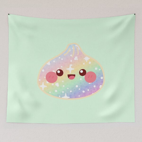 Item preview, Kawaii Rainbow Glitter Squishy Dumpling – Cute Food Character Design designed and sold by EmeraldeaArt.