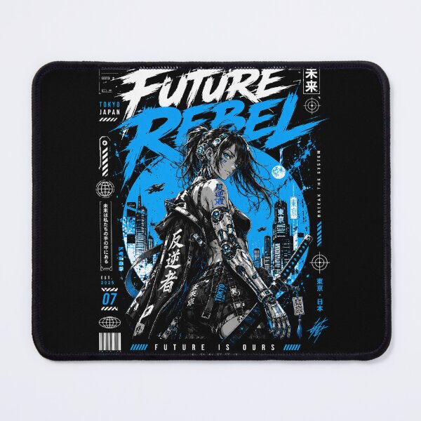 Item preview, Future Rebel Cyberpunk Samurai Girl T-Shirt | Anime Cyborg Tokyo Techwear Streetwear Futuristic Japan Graphic designed and sold by saamessart.