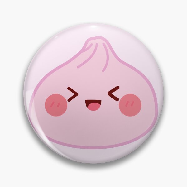 Item preview, Pink squishy Dumpling – Cute Kawaii Food Character Design designed and sold by EmeraldeaArt.
