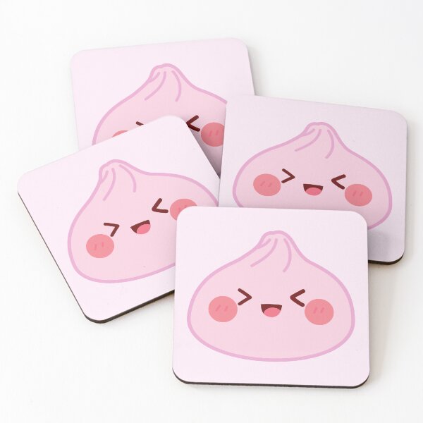 Item preview, Pink squishy Dumpling – Cute Kawaii Food Character Design designed and sold by EmeraldeaArt.