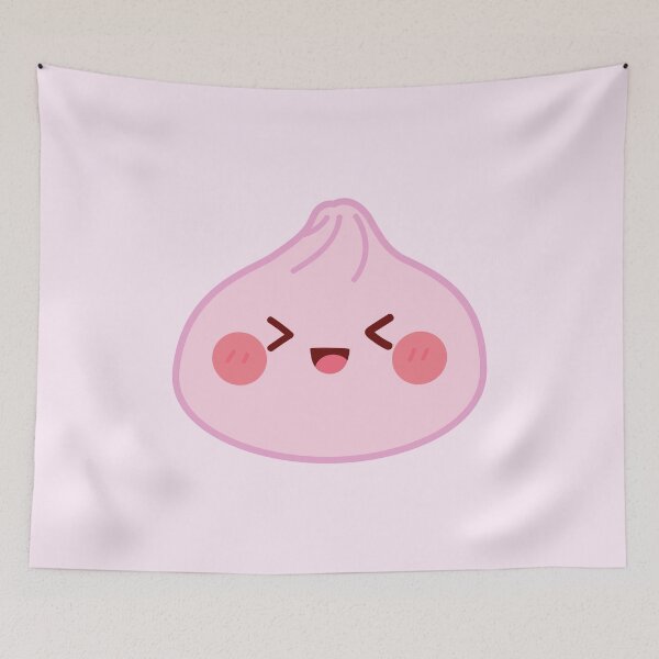 Item preview, Pink squishy Dumpling – Cute Kawaii Food Character Design designed and sold by EmeraldeaArt.