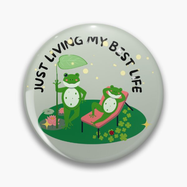 Item preview, Cute Relaxing Frogs – Just Living My Best Life Design designed and sold by LoopyStudio.