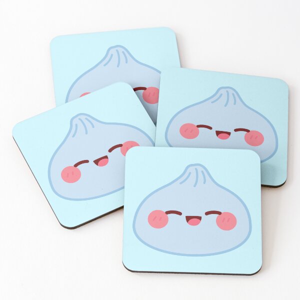 Item preview, Blue squishy Dumpling – Cute Kawaii Food Character Design designed and sold by EmeraldeaArt.