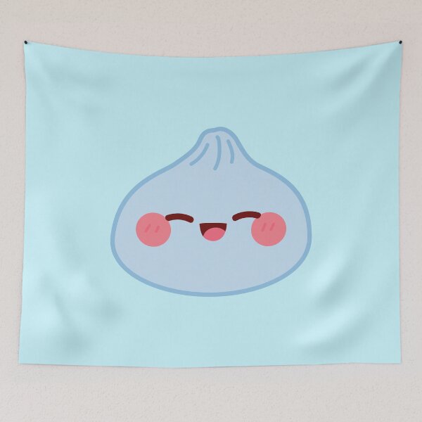 Item preview, Blue squishy Dumpling – Cute Kawaii Food Character Design designed and sold by EmeraldeaArt.