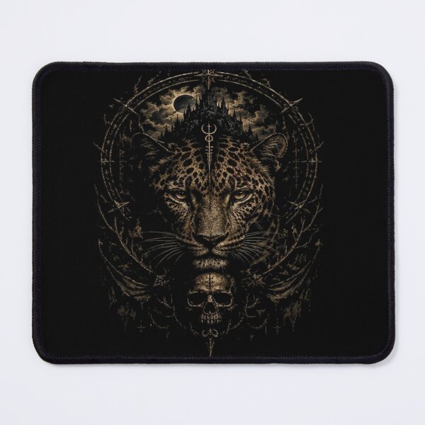 Item preview, Dark Fantasy Leopard King | Gothic Skull designed and sold by LauraLBGArt.
