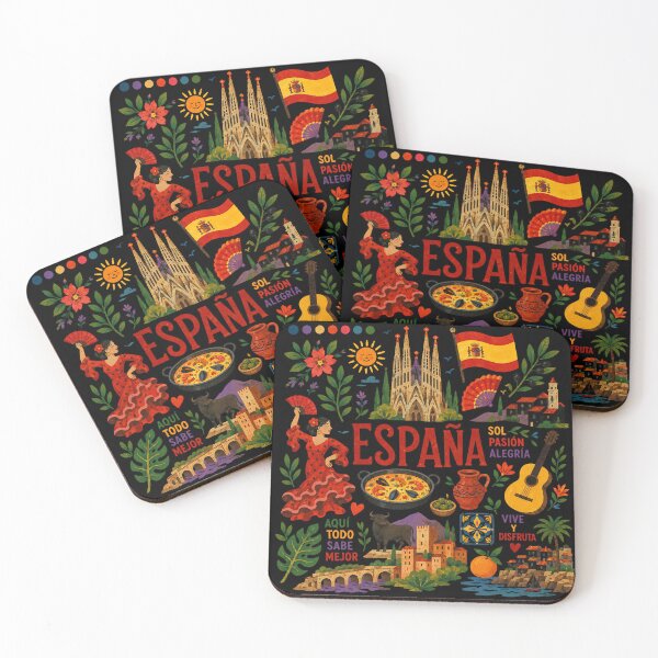 Item preview, Spain Travel Collage Illustration | Wander Postcards Collection designed and sold by Islabonita..