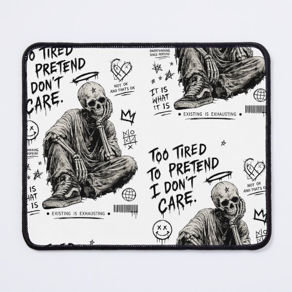 Item preview, Too Tired To Pretend Skeleton Graphic designed and sold by bb-nostalgia.