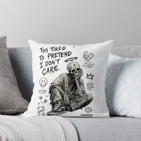 Item preview, Too Tired To Pretend Skeleton Graphic designed and sold by bb-nostalgia.