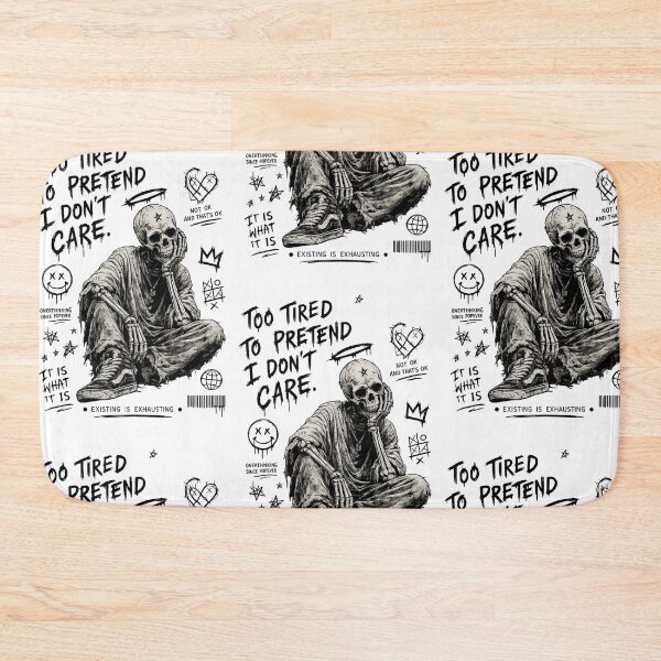 Item preview, Too Tired To Pretend Skeleton Graphic designed and sold by bb-nostalgia.