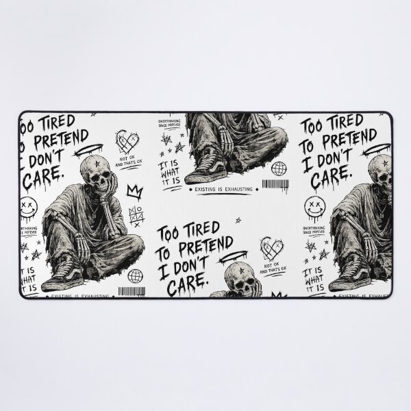 Item preview, Too Tired To Pretend Skeleton Graphic designed and sold by bb-nostalgia.