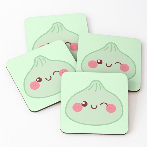 Item preview, Green squishy Dumpling – Cute Kawaii Food Character Design designed and sold by EmeraldeaArt.