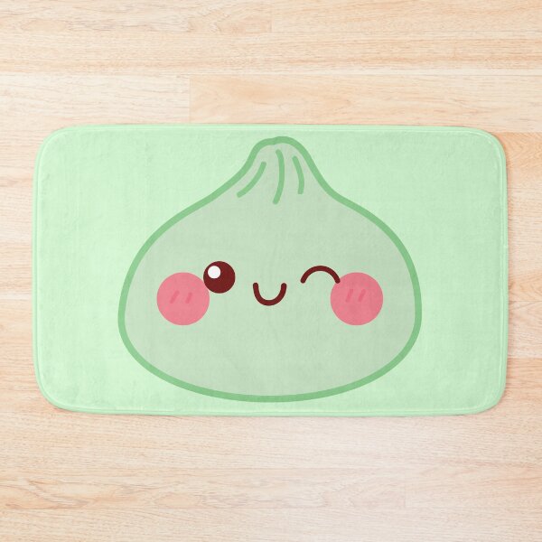 Item preview, Green squishy Dumpling – Cute Kawaii Food Character Design designed and sold by EmeraldeaArt.