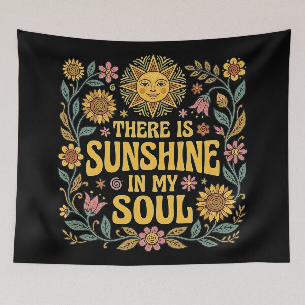 Item preview, Retro 70s Sunshine In My Soul Vintage Sunflowers Floral Graphic designed and sold by rediscoveredapp.