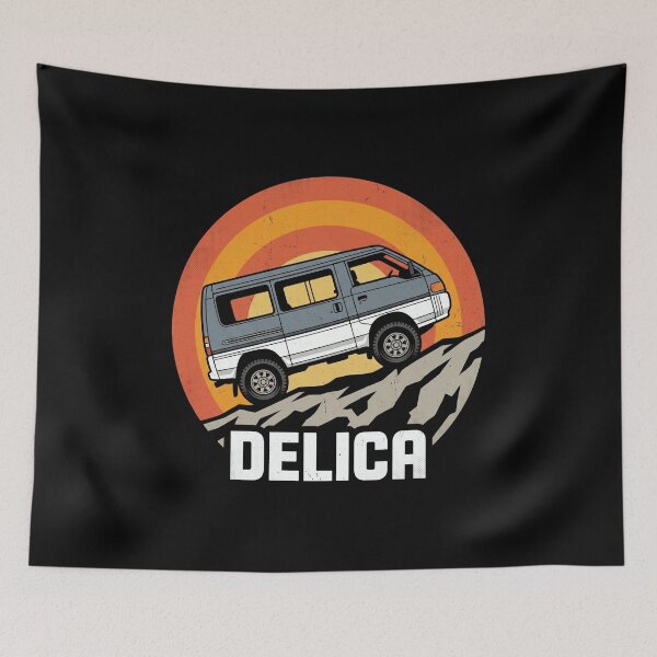 Item preview, Delica Retro Sunset Off Road 4x4 Camper Van Blue designed and sold by Off-Road-Zone.