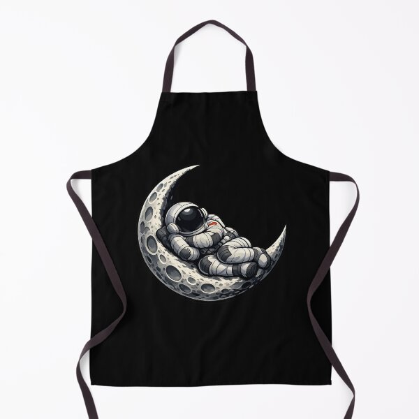 Item preview, Sleeping Astronaut on Crescent Moon Premium Space Illustration designed and sold by builtforyou.