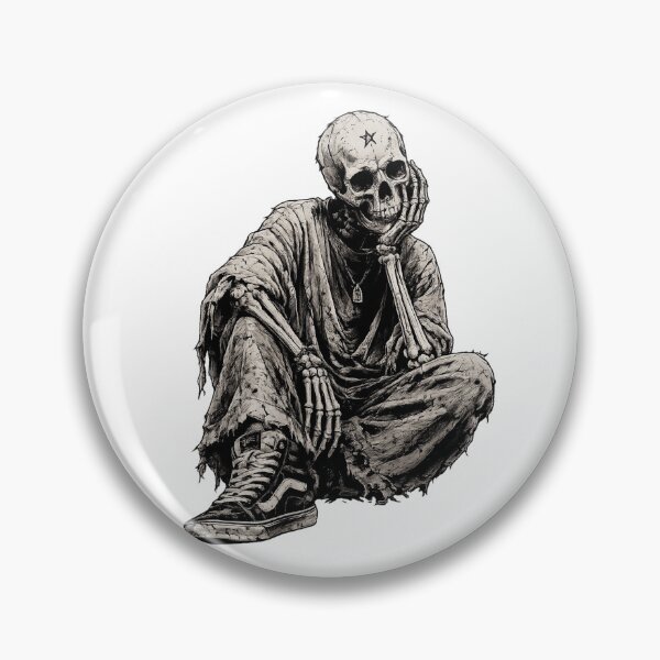 Item preview, Overthinking Forever Gothic Skeleton Art designed and sold by bb-nostalgia.