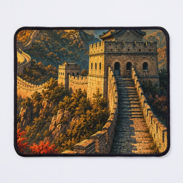 Item preview, Great Wall of China Retro Anime Travel Poster designed and sold by ElartedeNoel.