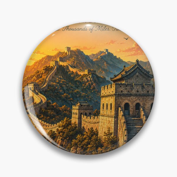Item preview, Great Wall of China Retro Anime Travel Poster designed and sold by ElartedeNoel.