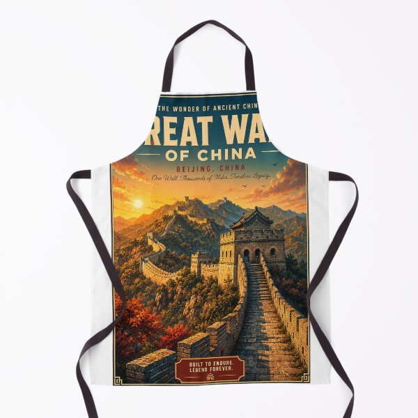 Item preview, Great Wall of China Retro Anime Travel Poster designed and sold by ElartedeNoel.