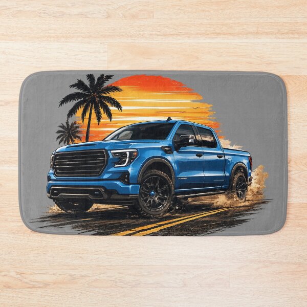 Item preview, Blue Pickup Truck Sunset Beach Adventure designed and sold by MCNovaStudio.
