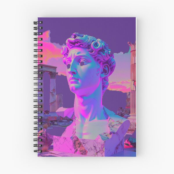Item preview, Neon Cyber David Bust: Synthwave Classical Oasis designed and sold by A E S T H E T A T A G.