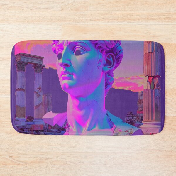 Item preview, Neon Cyber David Bust: Synthwave Classical Oasis designed and sold by A E S T H E T A T A G.