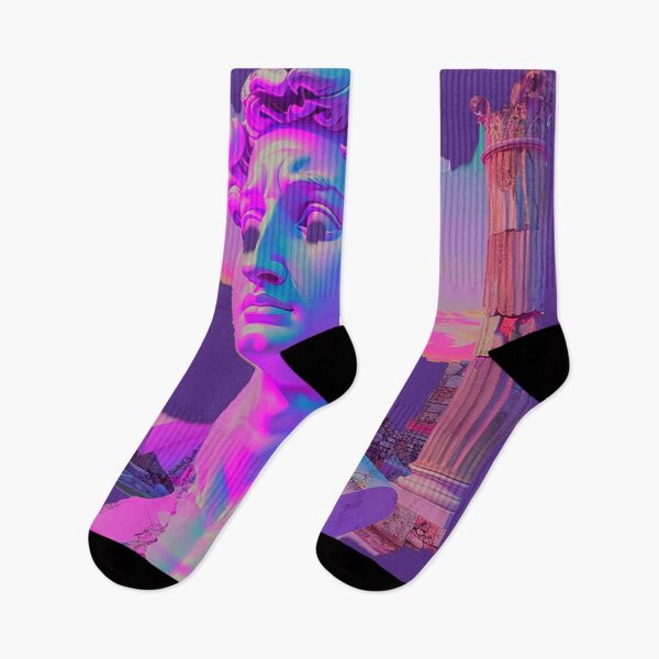 Item preview, Neon Cyber David Bust: Synthwave Classical Oasis designed and sold by A E S T H E T A T A G.