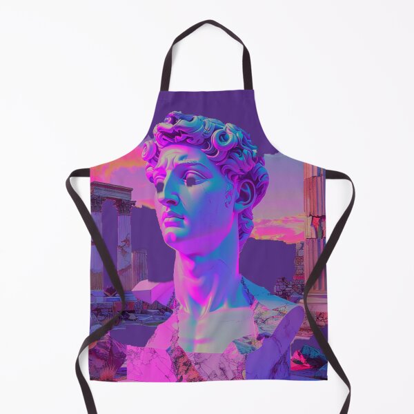 Item preview, Neon Cyber David Bust: Synthwave Classical Oasis designed and sold by A E S T H E T A T A G.