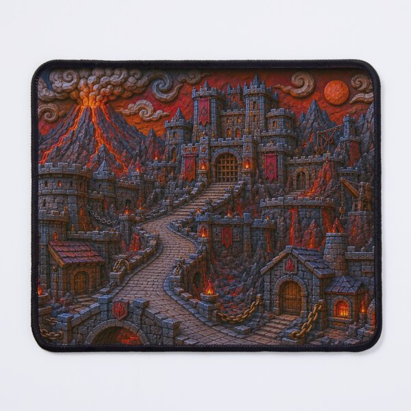 Item preview, Infernal Citadel | Volcanic Fortress Fantasy Diorama Art designed and sold by IGLCreative.