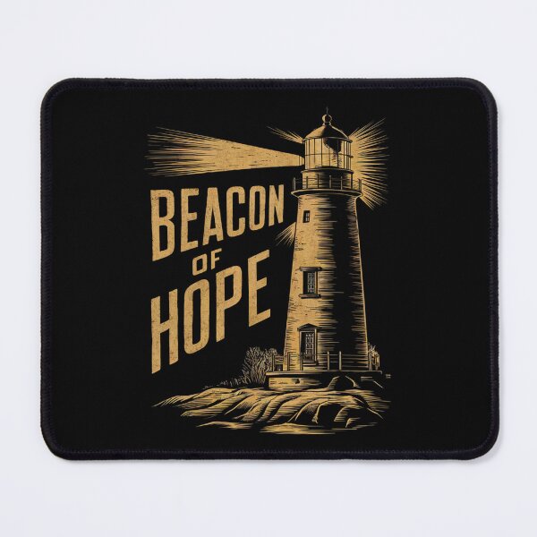 Item preview, Beacon of Hope Lighthouse Art - Inspirational Coastal Drawing designed and sold by StickerAndLove.