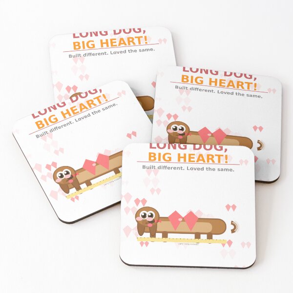Item preview, Long Dog Big Heart Dachshund Kids Tee Funny Wiener Dog Gift designed and sold by madesignco.store.