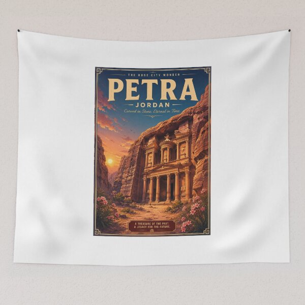 Item preview, Petra Jordan Retro Anime Travel Poster designed and sold by ElartedeNoel.