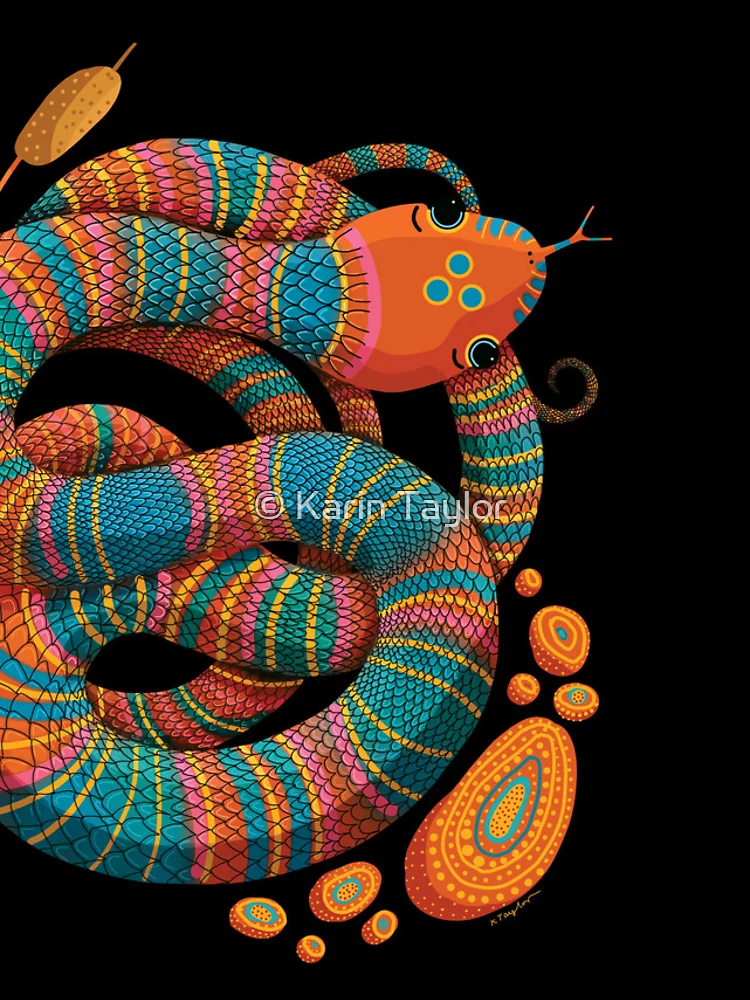 Thumbnail 4 of 4, iPhone Case, Patterned Python Rainbow Snake designed and sold by Karin Taylor.